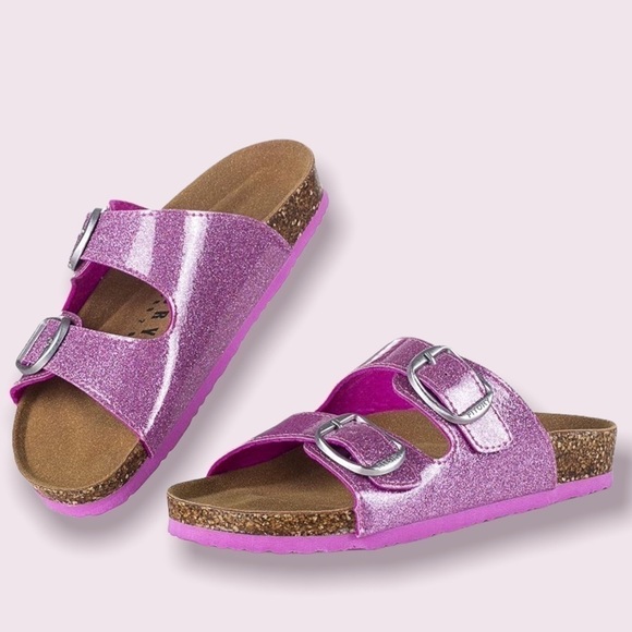 Barbicore Glitter Jelly Slide Sandals Women’s Size 11 Raspberry Glitter … - Picture 1 of 5